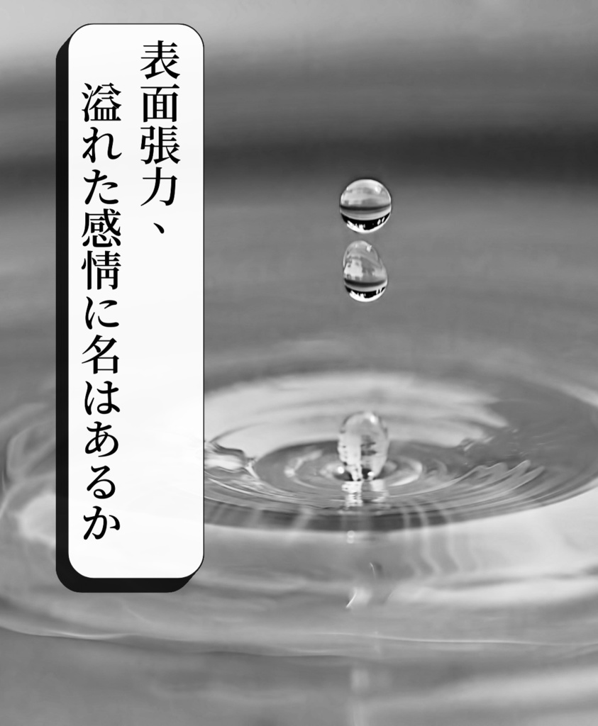 表面張力、溢れた感情に名はあるか