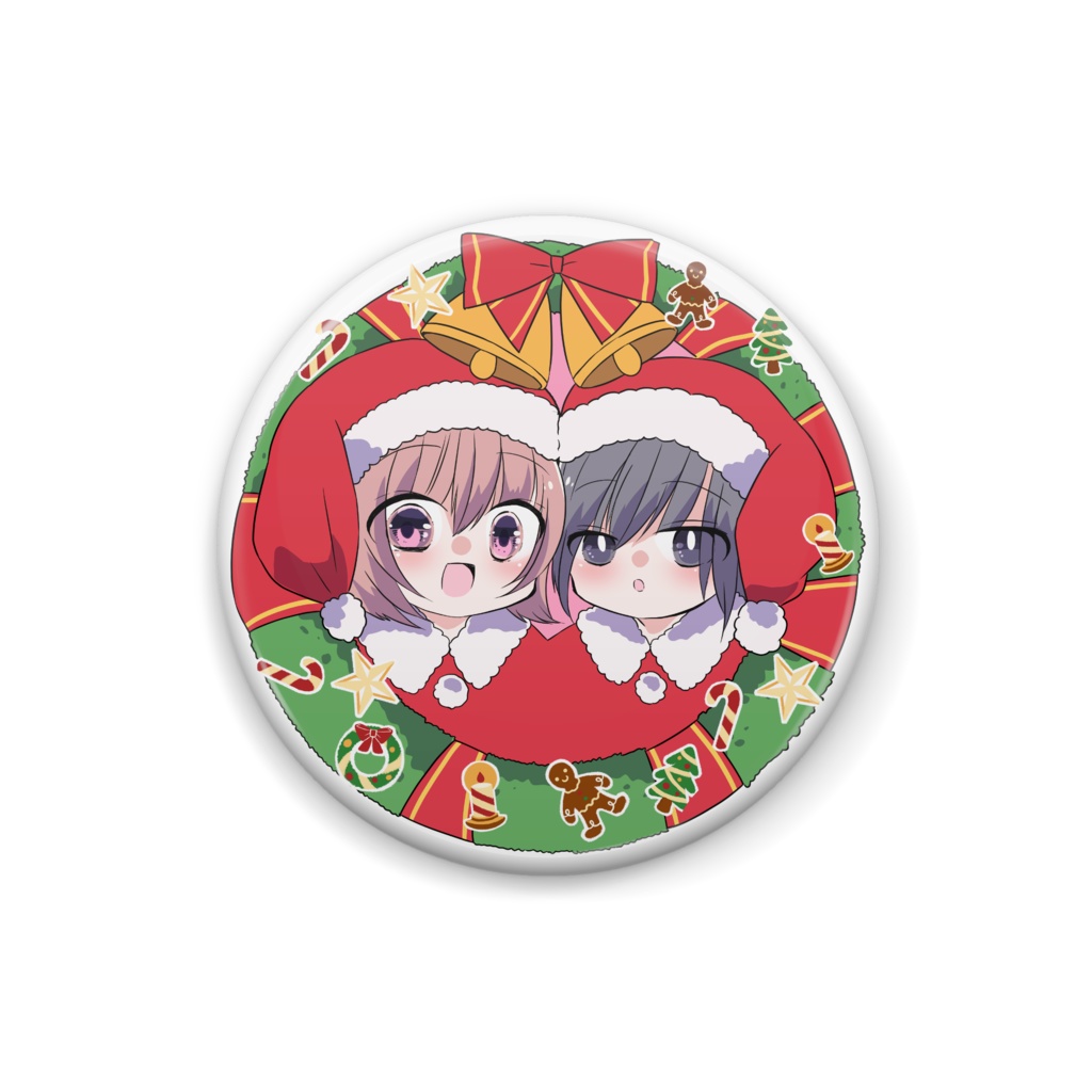 ダメダメお姉さんとゾンビちゃんクリスマス缶バッチ
