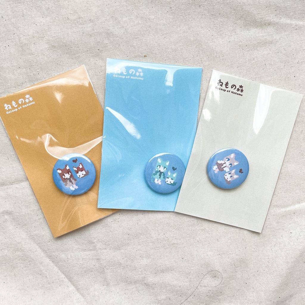 【全3種】ゆうれい缶バッジ - ねもの森