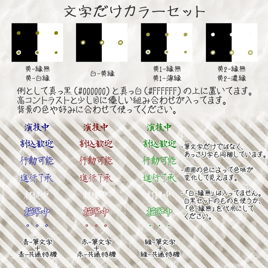 【ココフォリア(v1.x)用】状況提示素材【動くAPNG素材】