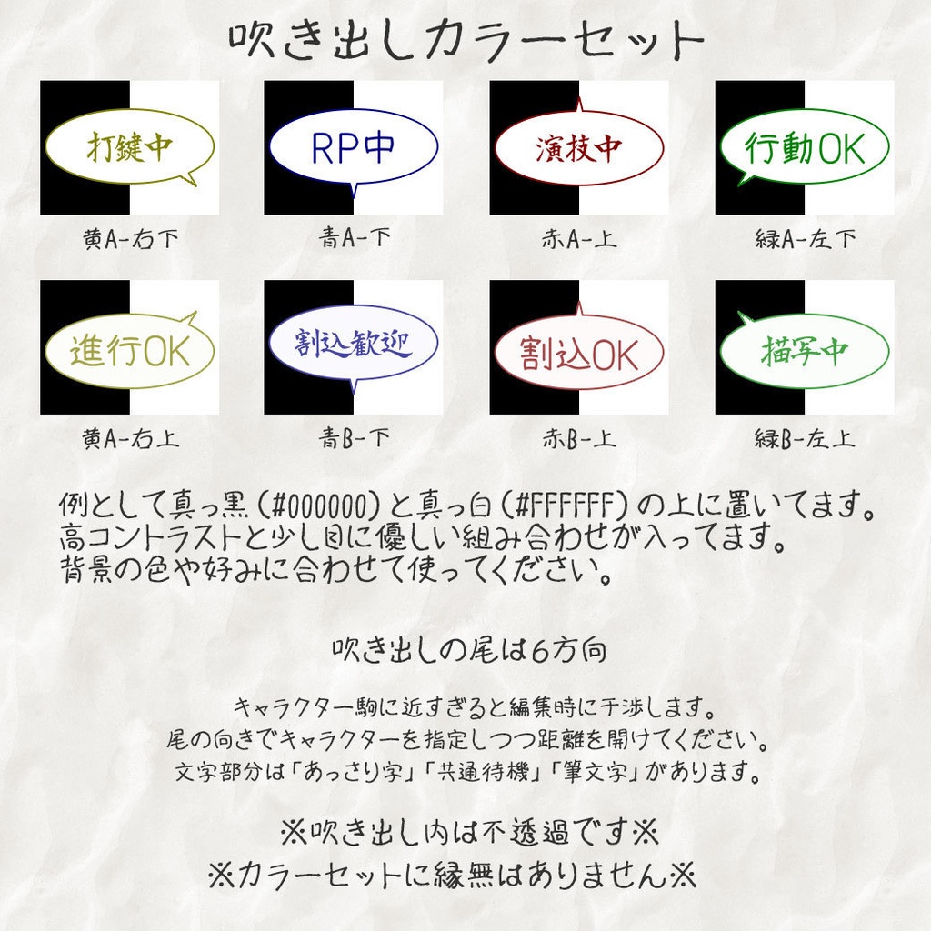 【ココフォリア(v1.x)用】状況提示素材【動くAPNG素材】