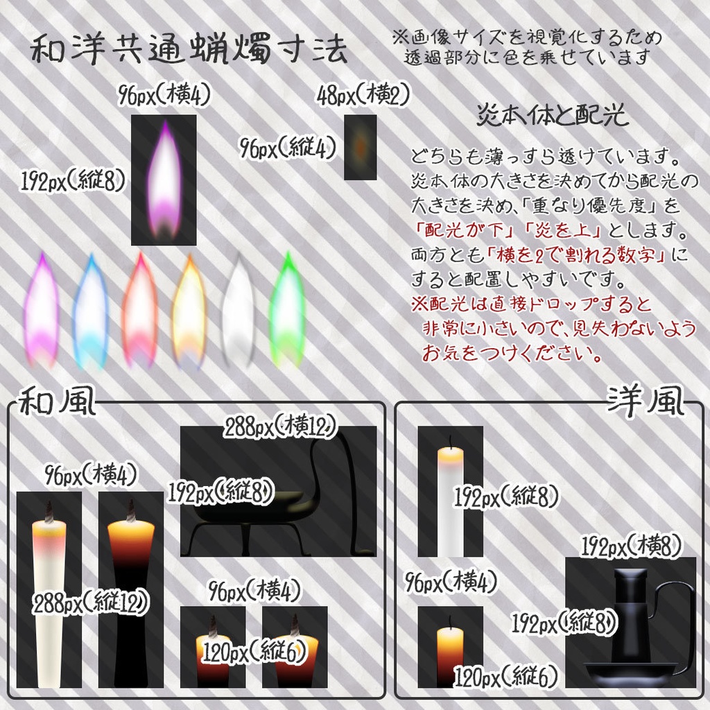 【ココフォリア(v1.x)用】灯り演出素材【動くAPNG素材】