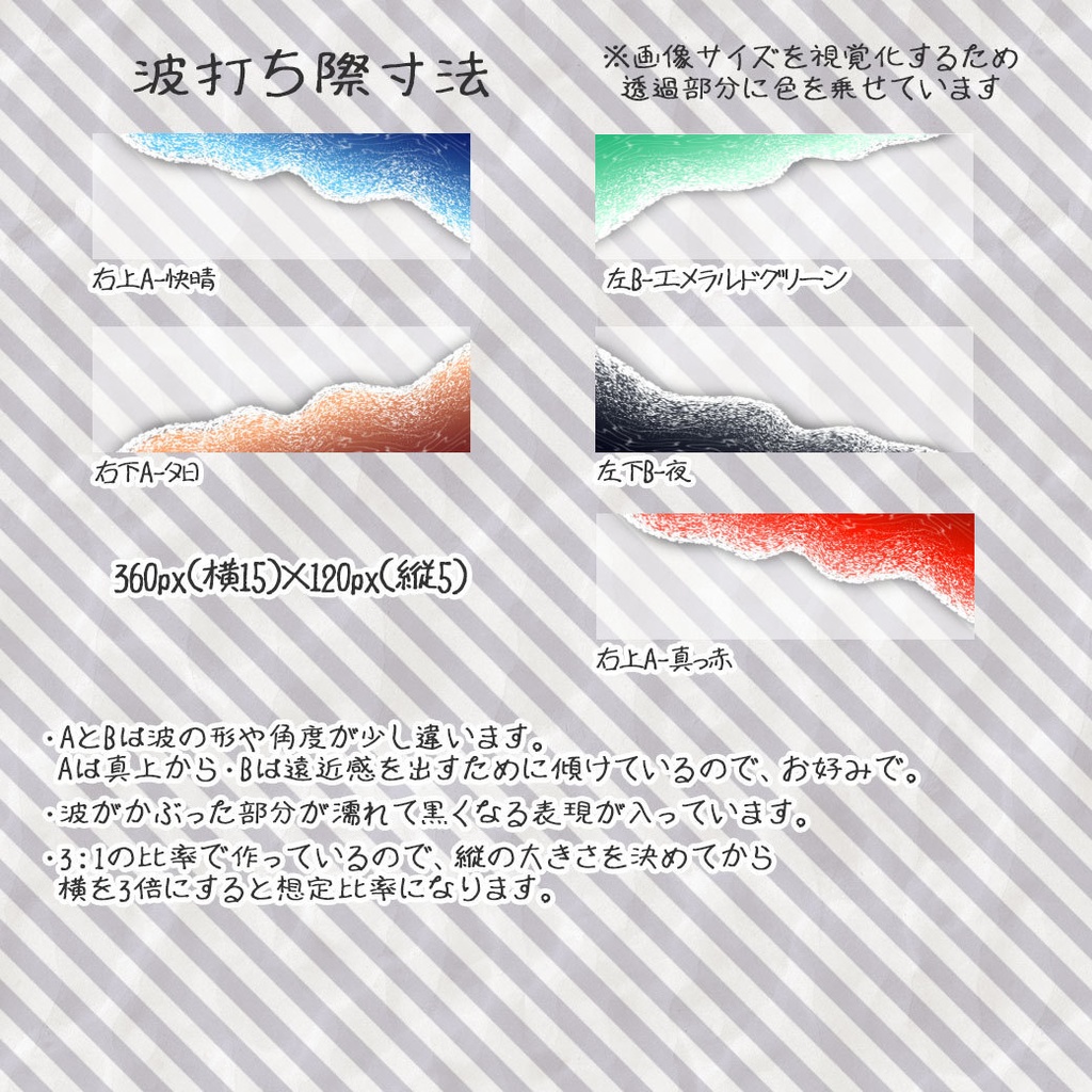 【ココフォリア(v1.x)用】水面演出素材【動くWEBP素材】