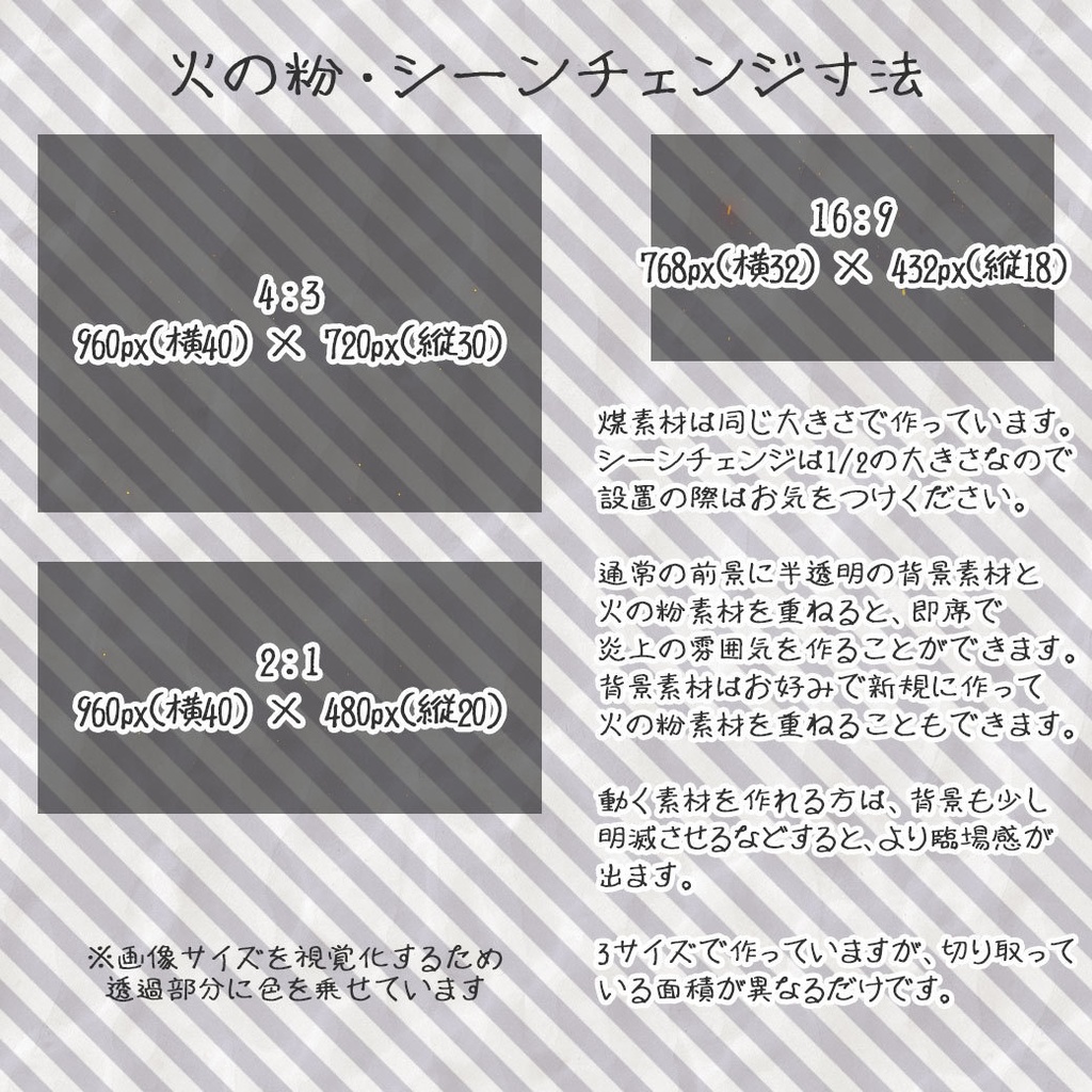 【ココフォリア(v1.x)用】炎系演出補助素材【動くWEBP素材】