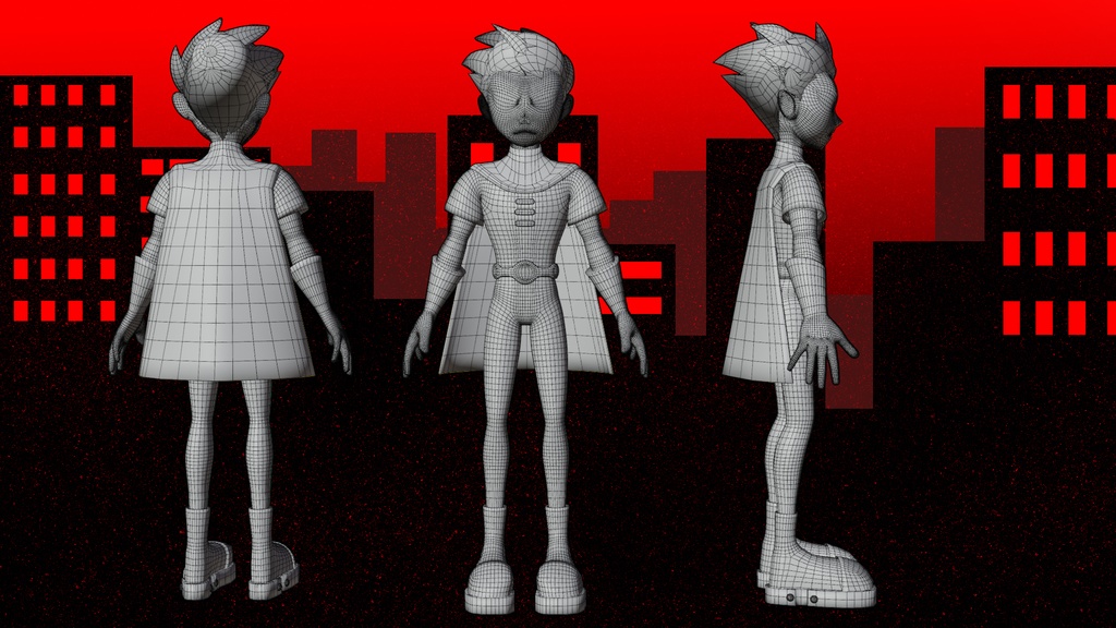 Teen Titans Robin Rigged 3D model