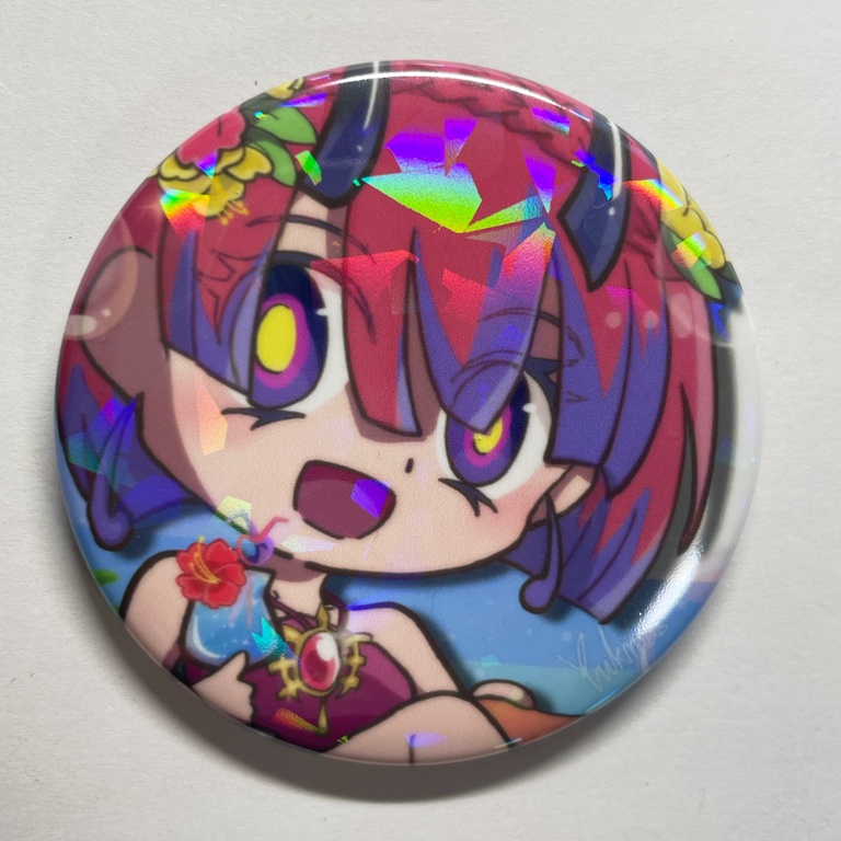 ビーチサイドセツナ 缶バッジ - しゅが〜と〜すと - BOOTH