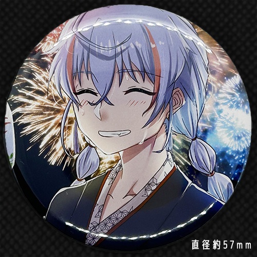 【数量限定】花火イラスト缶バッジ 安全ピン