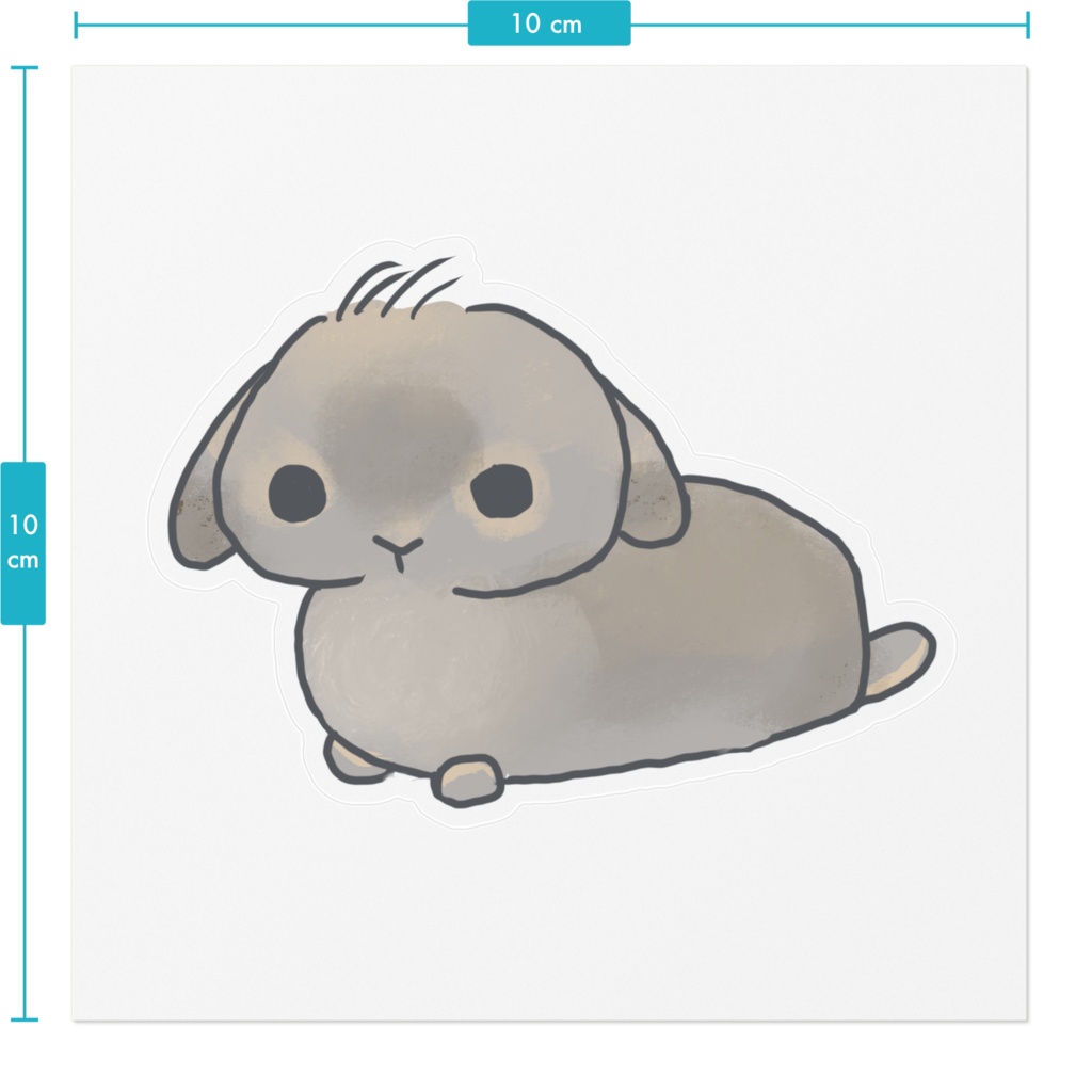 たれみみうさぎのステッカー