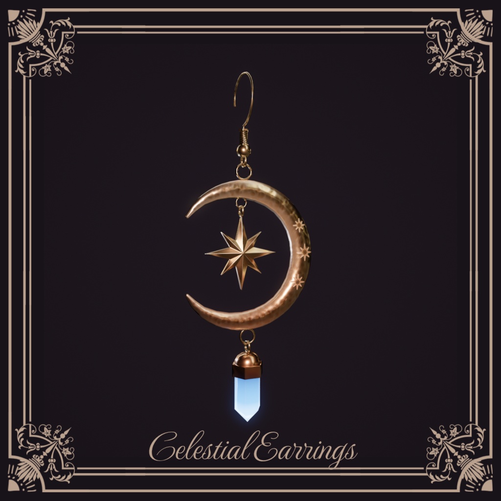 【VRChat】 セレスティアル Vol.1 - ピアス (Celestial Earring / 3 Colors)