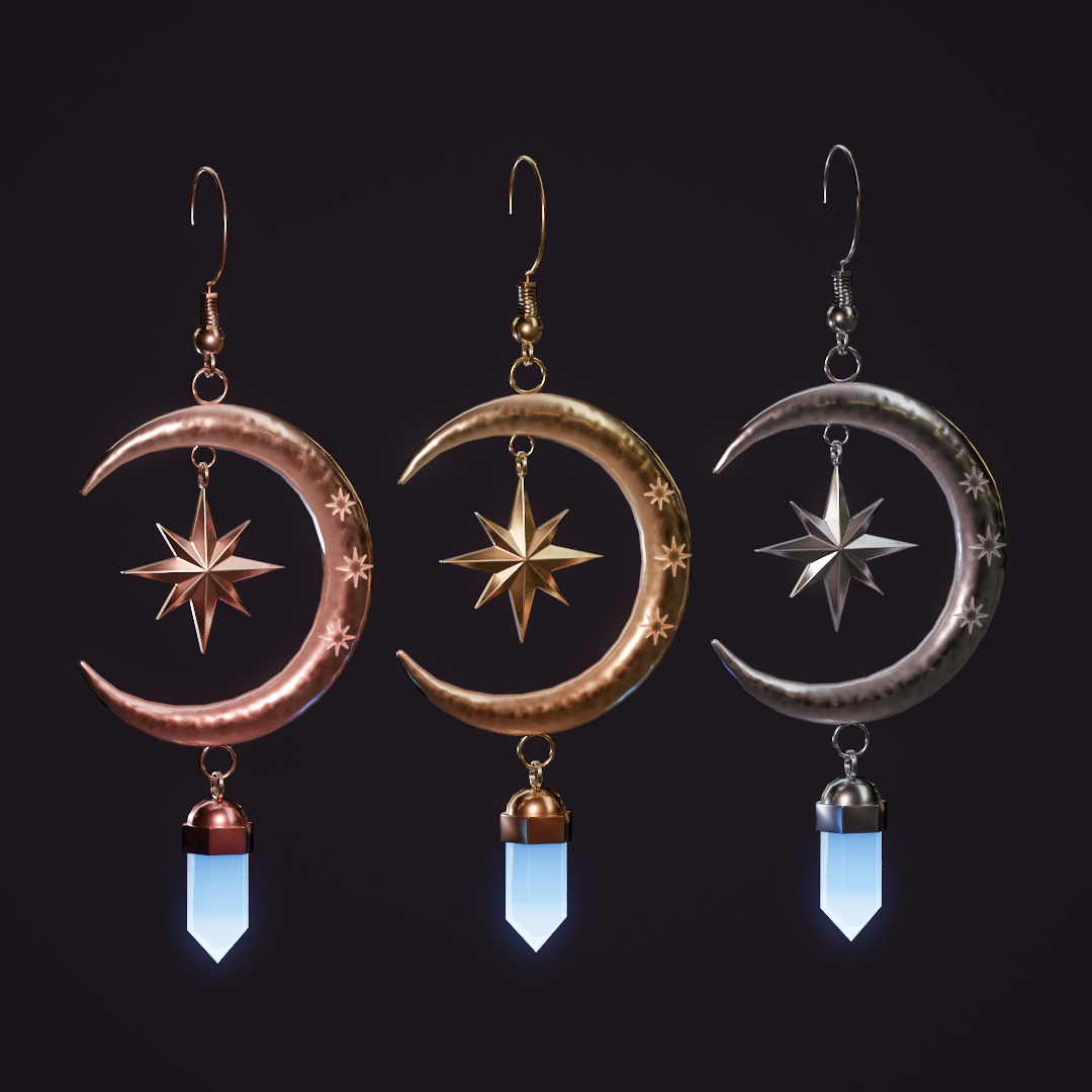 【VRChat】 セレスティアル Vol.1 - ピアス (Celestial Earring / 3 Colors) - MAS ...