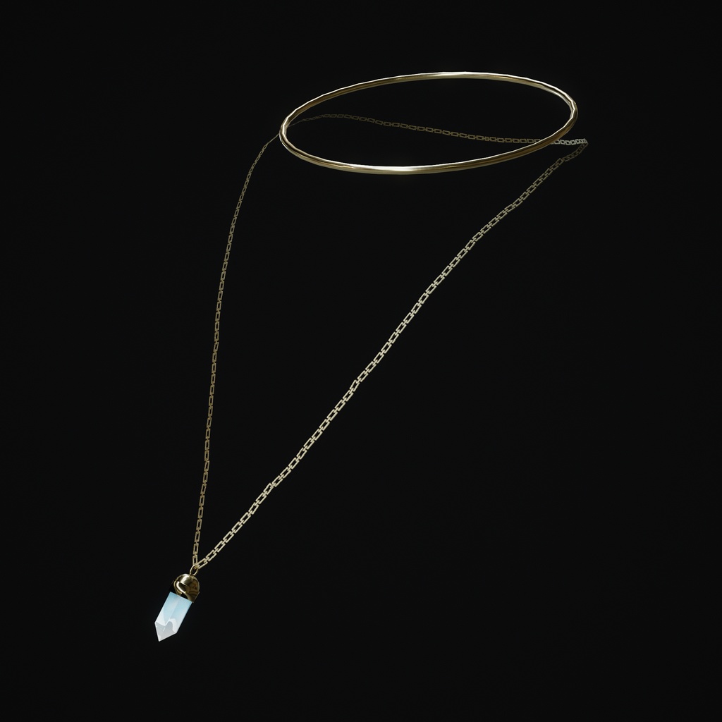 【VRChat】 セレスティアル Vol.2 - ネックレス&チョーカー (Necklace & Choker / 2 Colors)