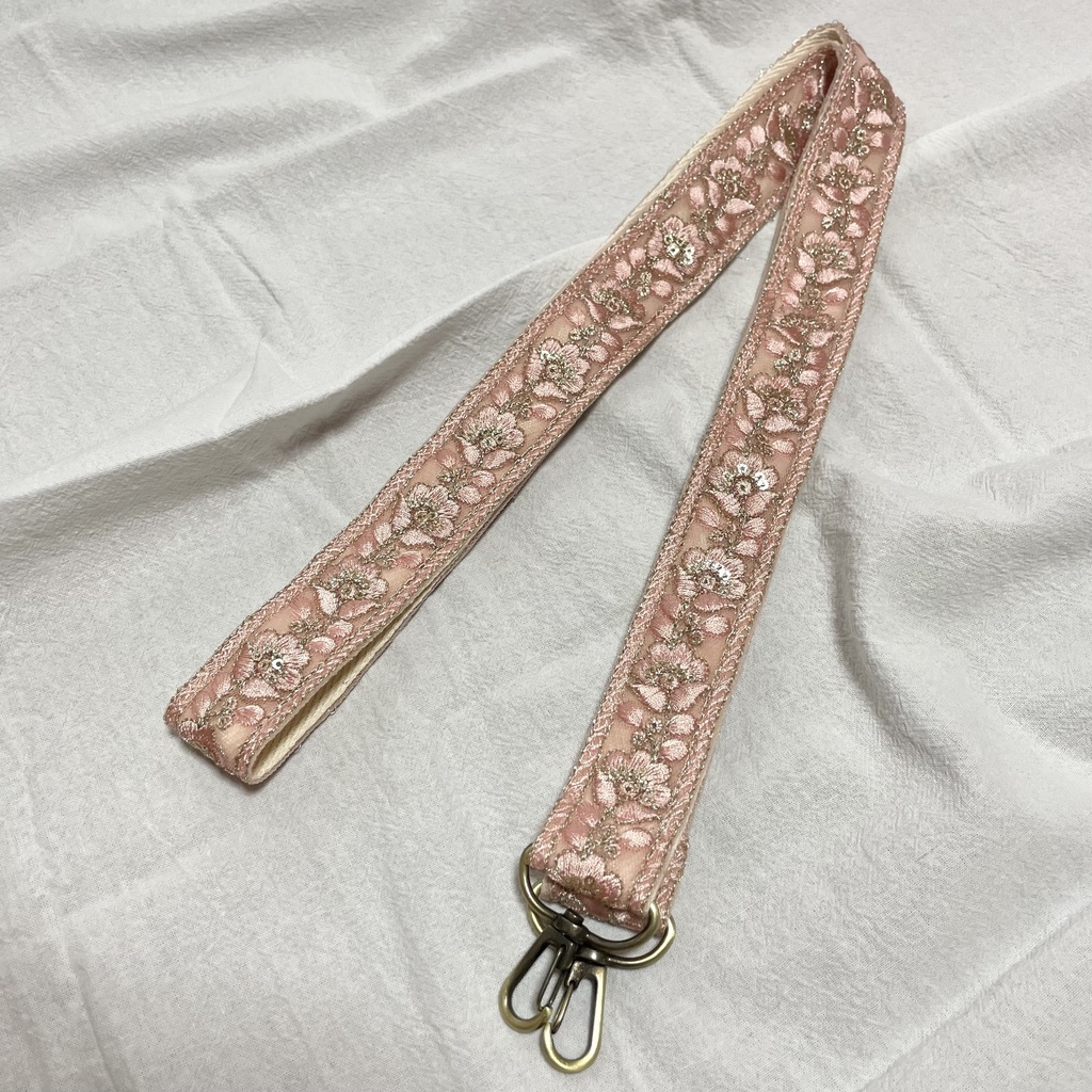 インド刺繍リボン スマホショルダーストラップ