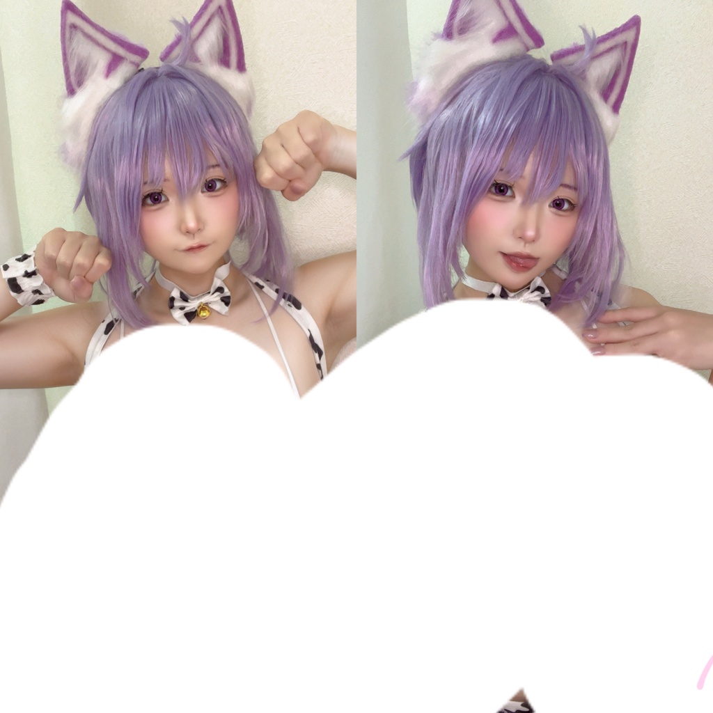 牛柄ビキニおかゆブロマイド