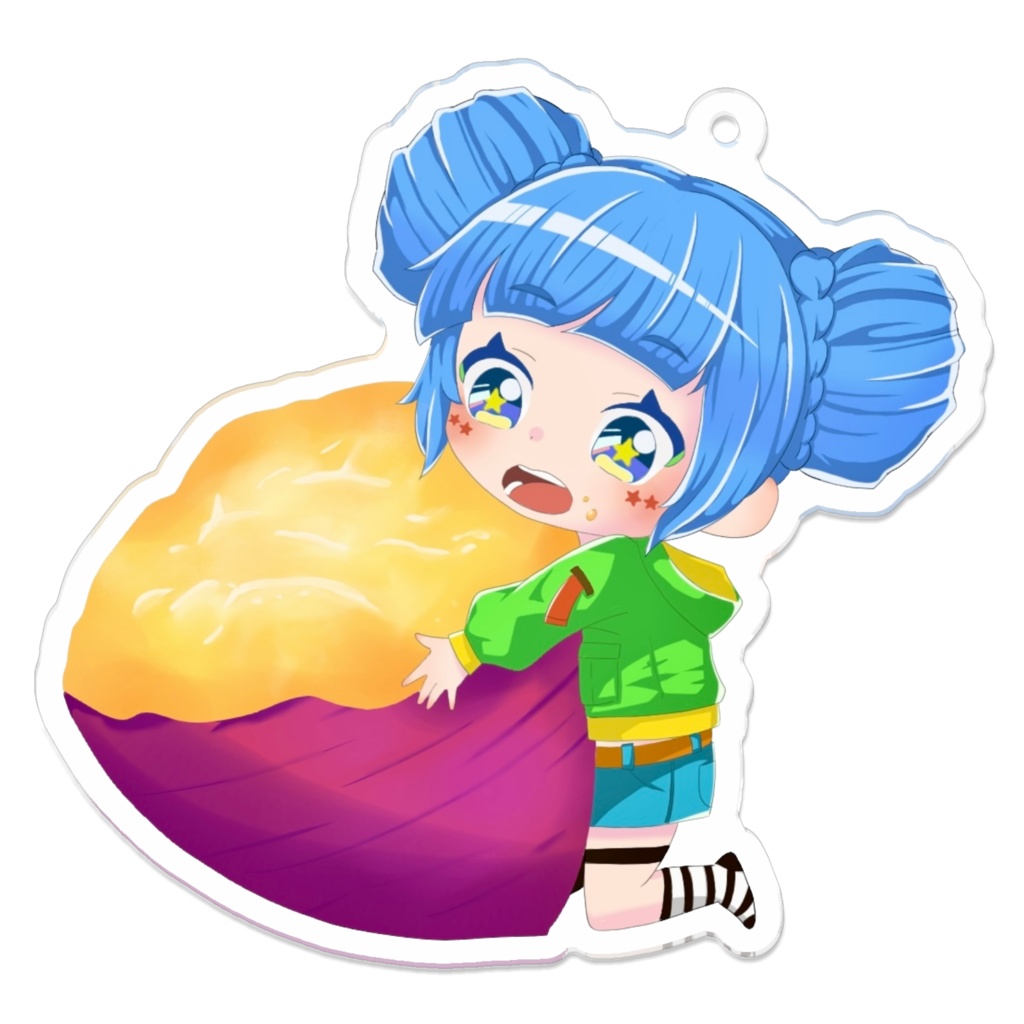 焼き芋もぐもぐゾウリムシアクリルキーホルダー