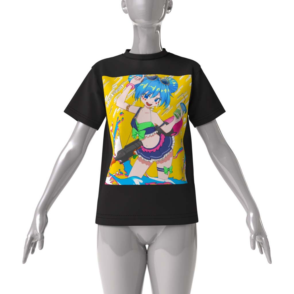 ゾウリムシビッグシルエットTシャツ(ブラック)