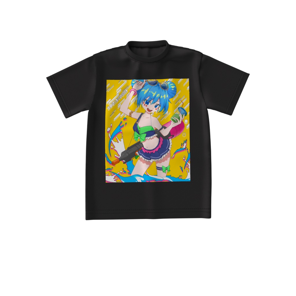 ゾウリムシビッグシルエットTシャツ(ブラック)