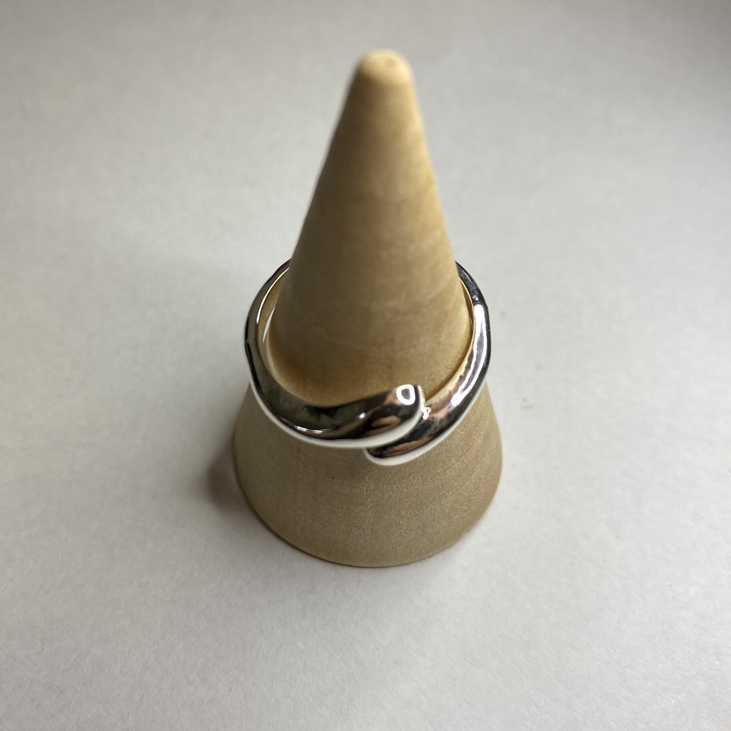 【silver925 】 シンプル シルバーリング フリーサイズ 雫 drop