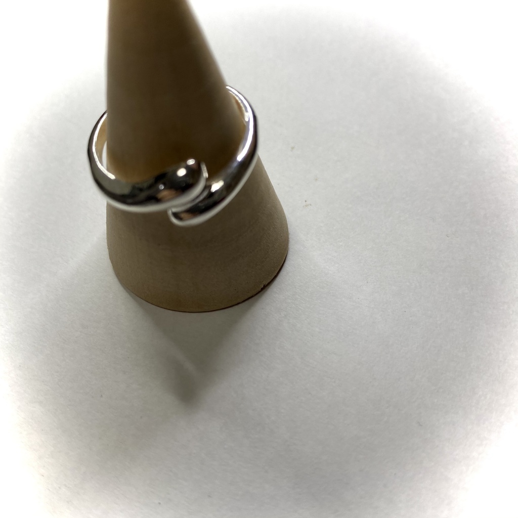 【silver925 】 シンプル シルバーリング フリーサイズ 雫 drop