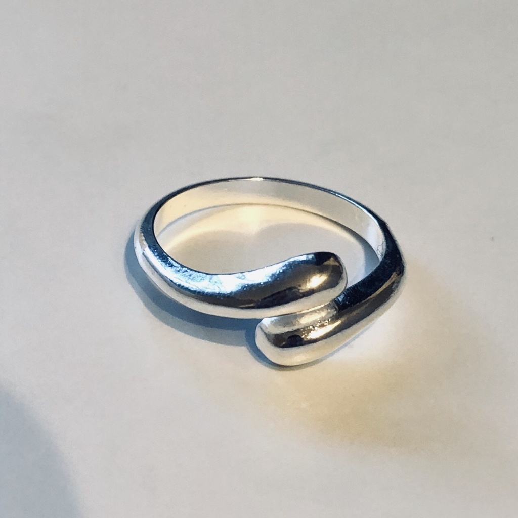 【silver925 】 シンプル シルバーリング フリーサイズ 雫 drop