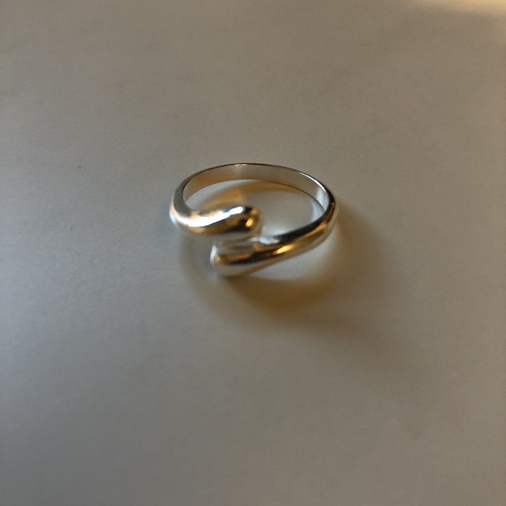 【silver925 】 シンプル シルバーリング フリーサイズ 雫 drop