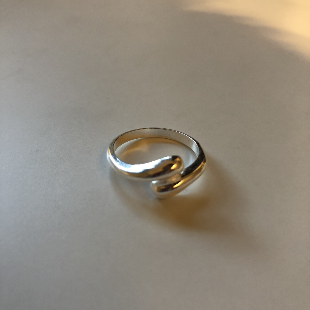 【silver925 】 シンプル シルバーリング フリーサイズ 雫 drop