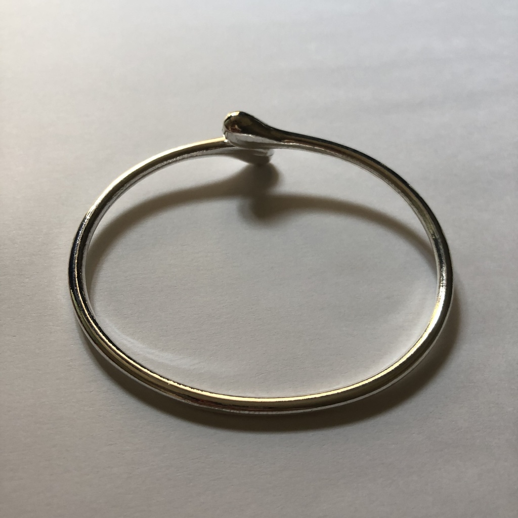 【silver925】雫 シンプルシルバーブレスレット フリーサイズ SV925