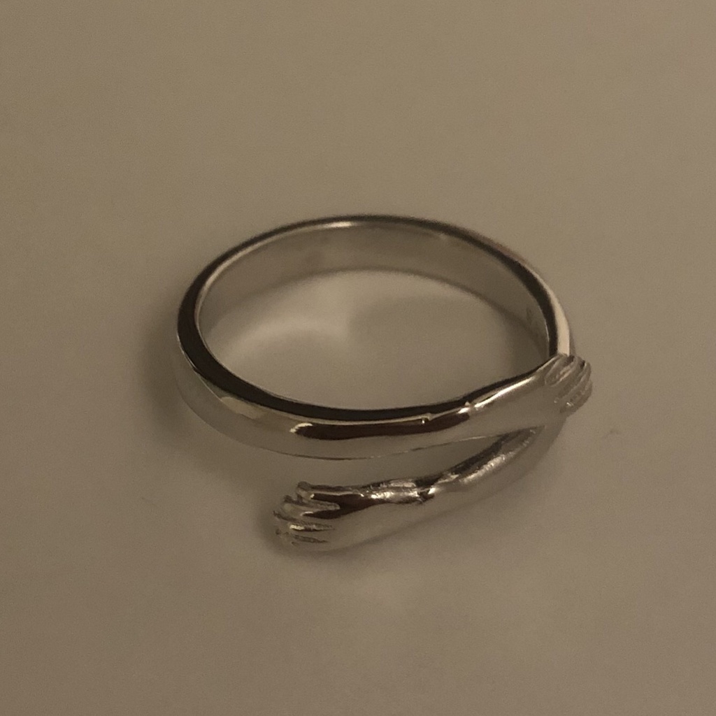 ワ ハグ リング シルバー指輪 フリーサイズ 925シルバー SV925【silver925】