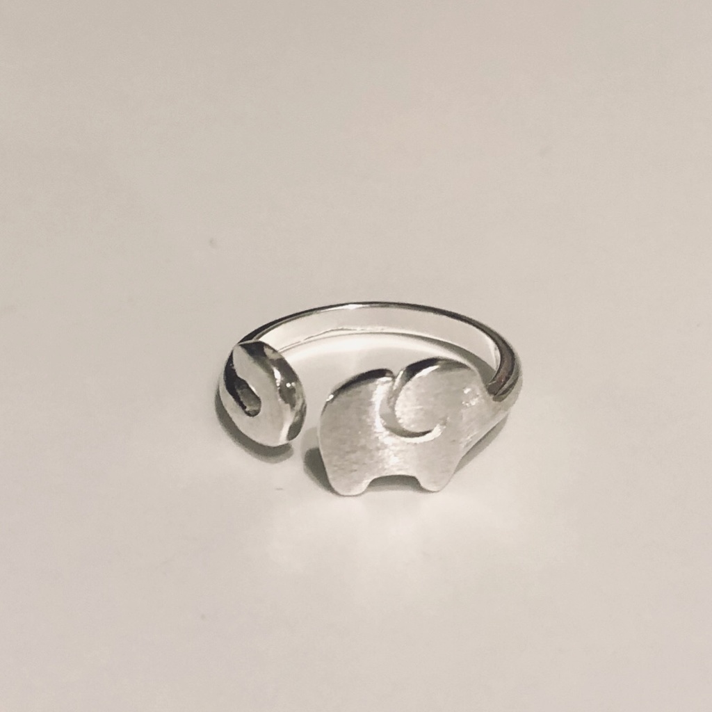 925シルバー ゾウさんの水浴びリング フリーサイズ シルバーリング SV925 【silver925】