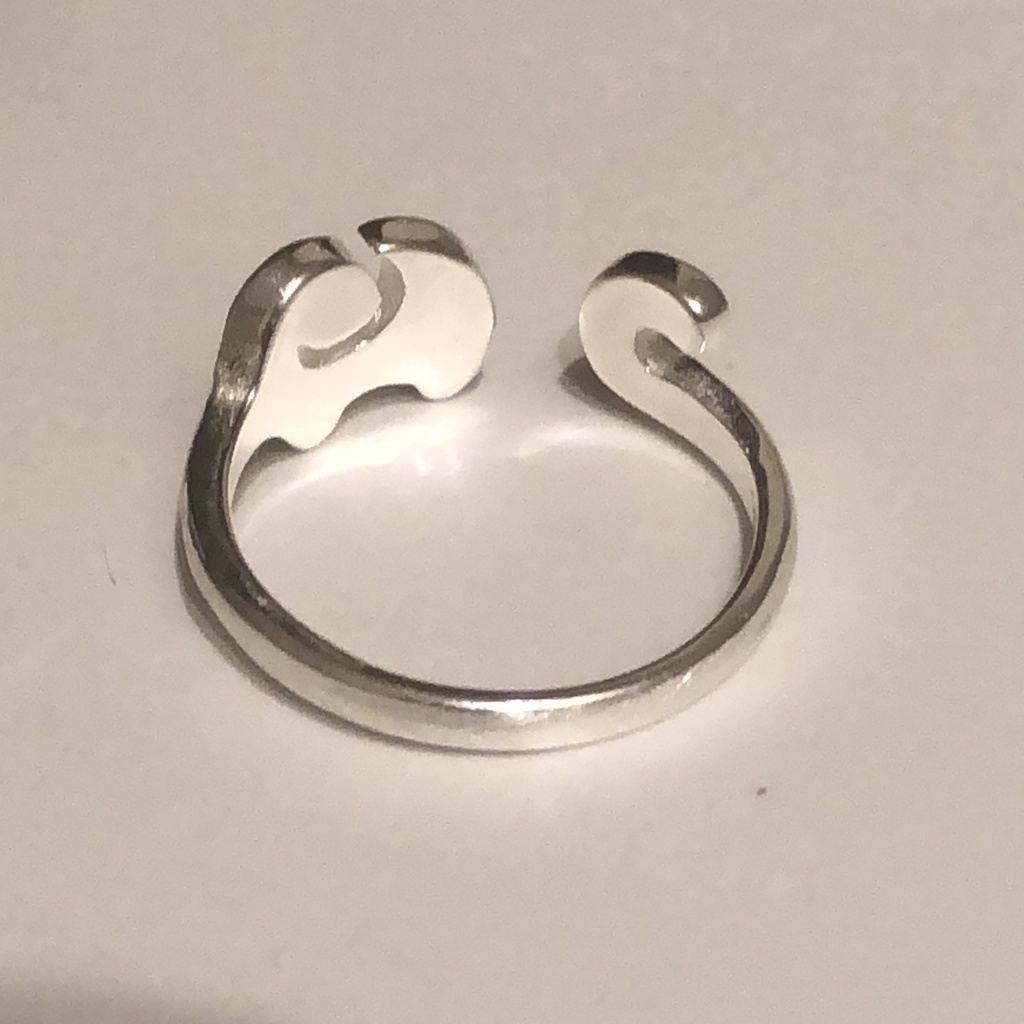925シルバー ゾウさんの水浴びリング フリーサイズ シルバーリング SV925 【silver925】