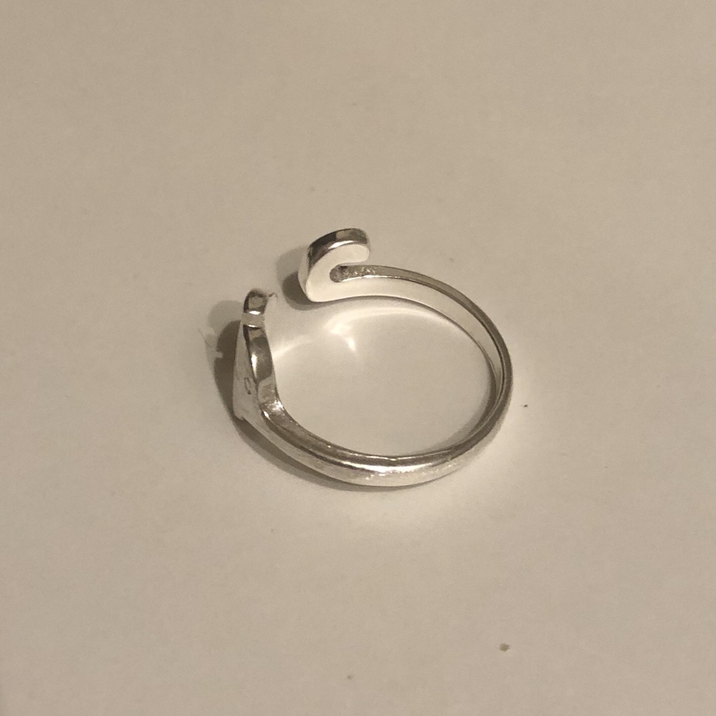 925シルバー ゾウさんの水浴びリング フリーサイズ シルバーリング SV925 【silver925】