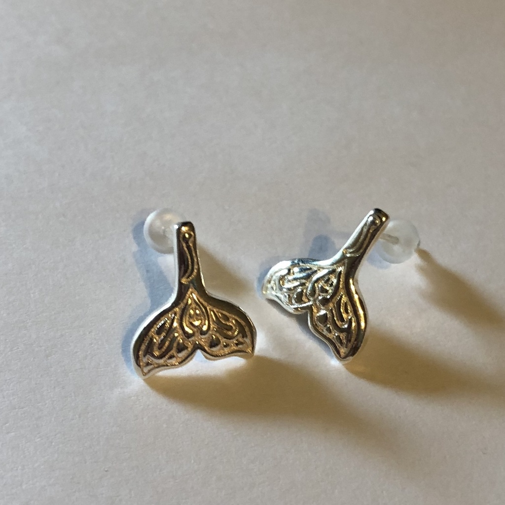 【silver925 】ハワイアンジュエリー ホエールテイル ピアス sv925