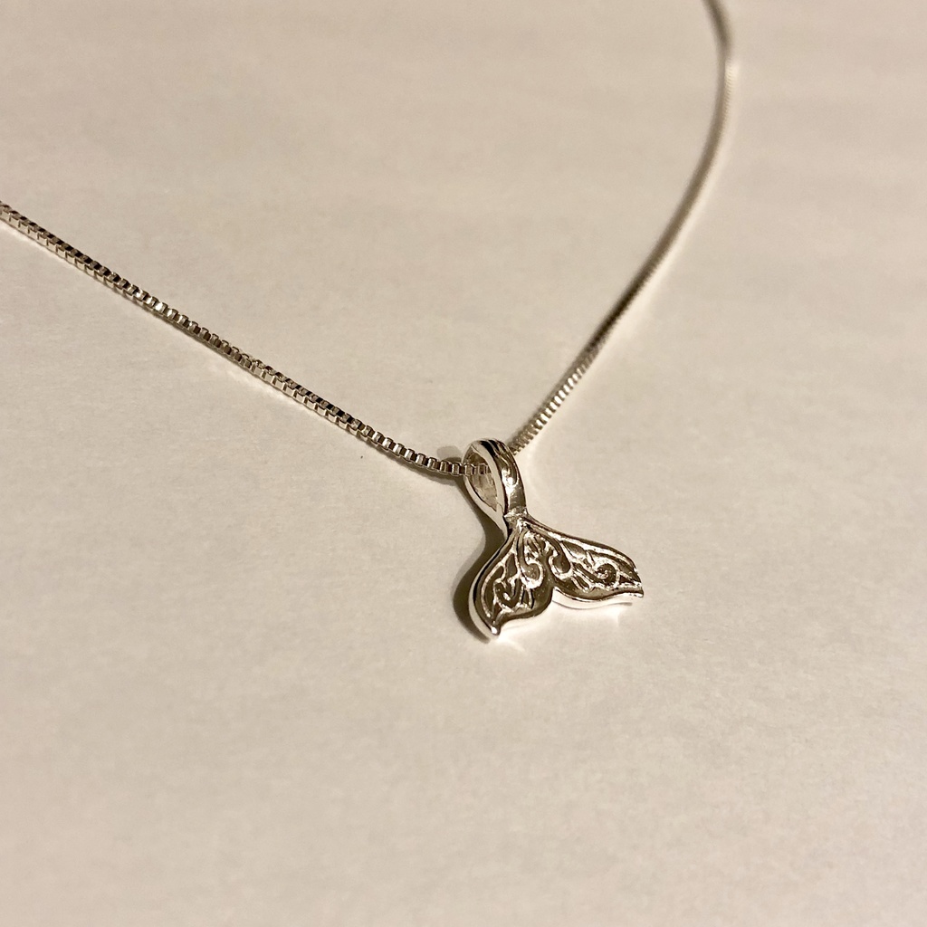 【silver925 】ハワイアンジュエリー ホエールテール ネックレス シルバー sv925