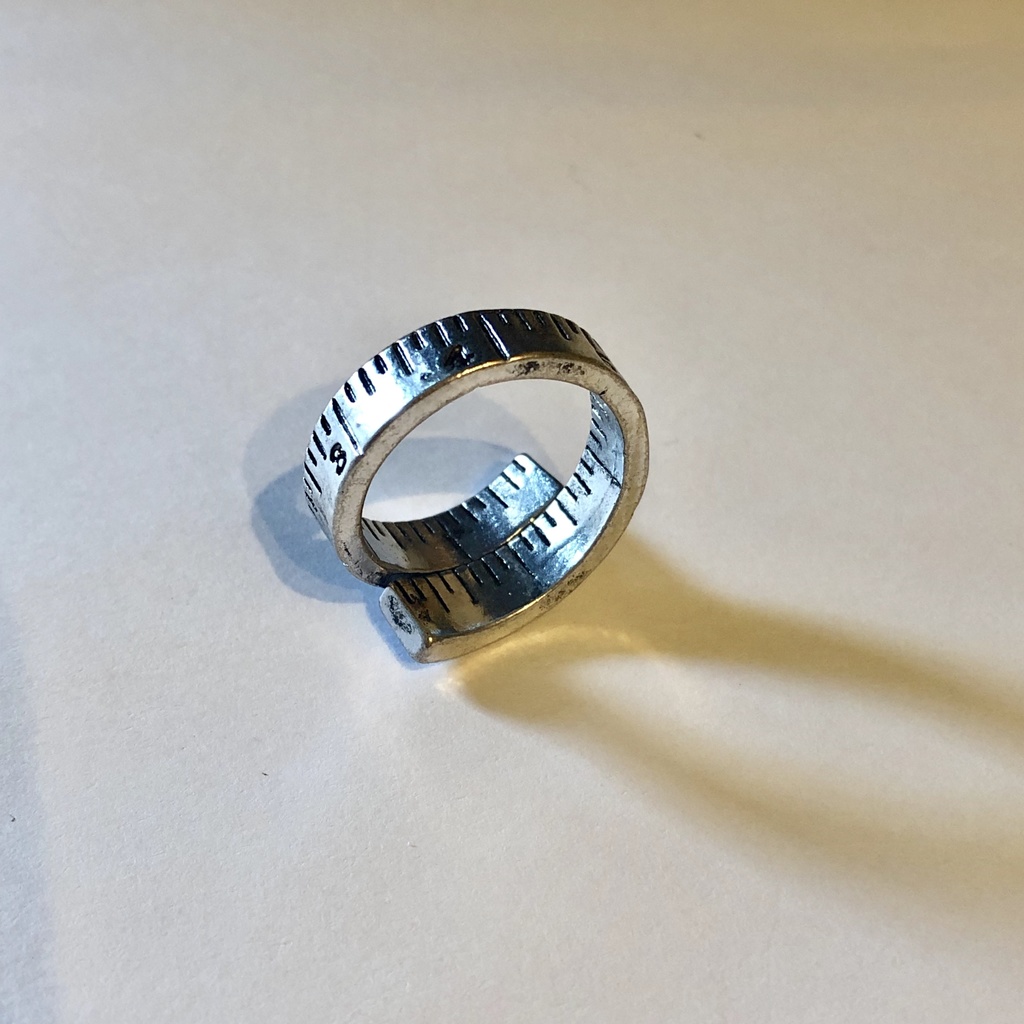 ものさしリング シルバーリング フリーサイズ