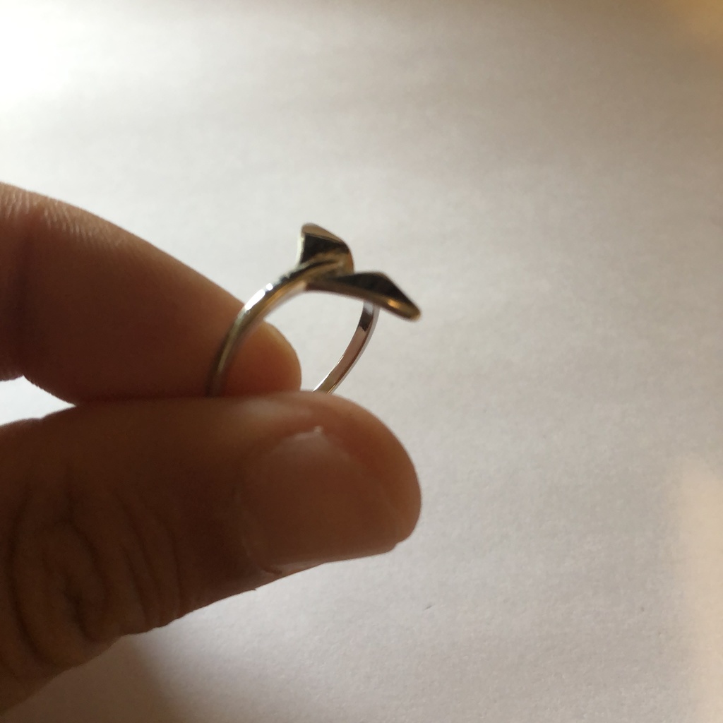 【925シルバー】ホエールテイル シルバーリング フリーサイズ ハワイアンジュエリー