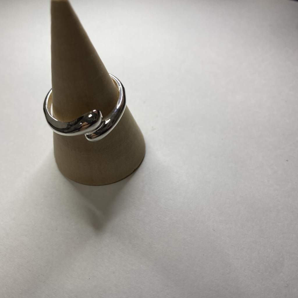 【silver925 】シンプル シルバーリング フリーサイズ 雫 drop