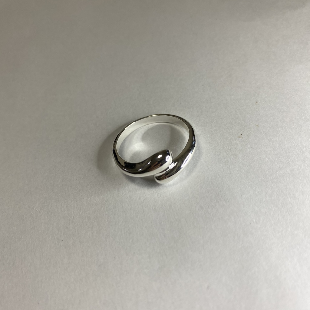 【silver925 】シンプル シルバーリング フリーサイズ 雫 drop