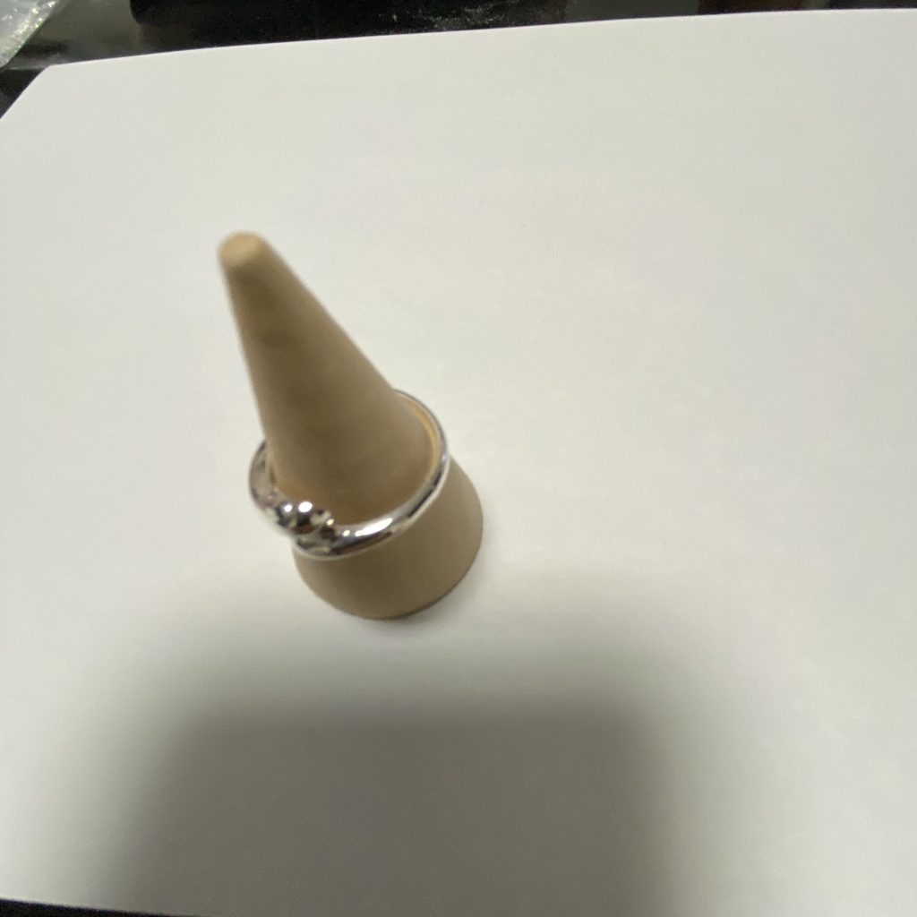 【silver925 】シンプル シルバーリング フリーサイズ 雫 drop