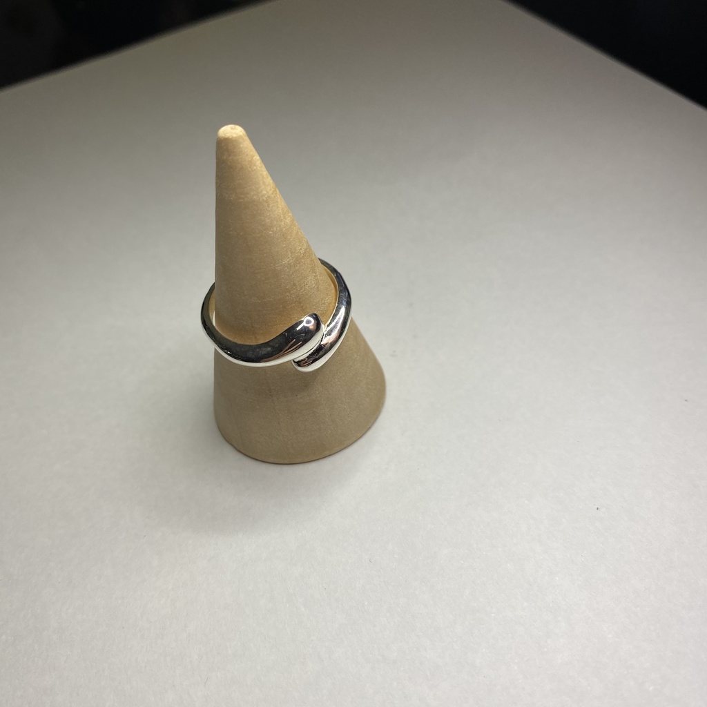 【silver925 】シンプル シルバーリング フリーサイズ 雫 drop