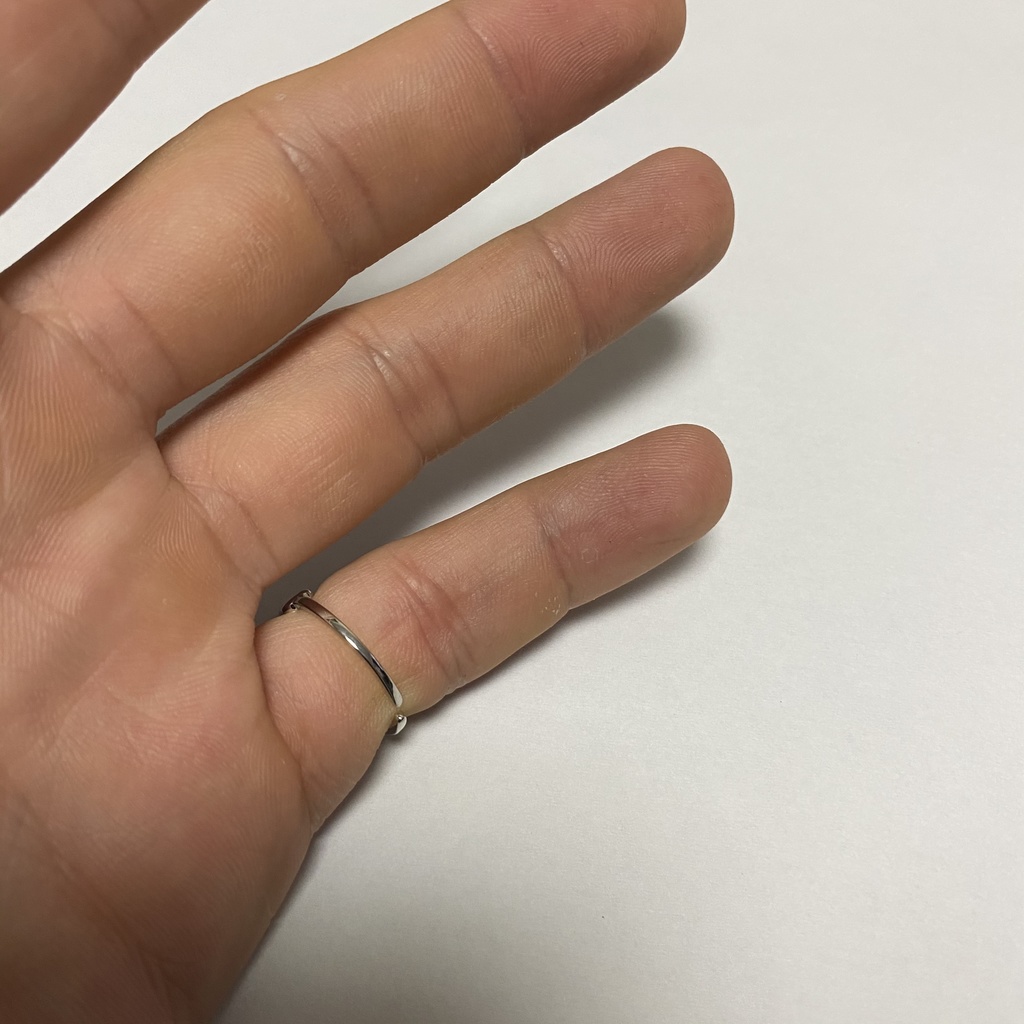 【silver925】安全ピン ピンキーリング SV925