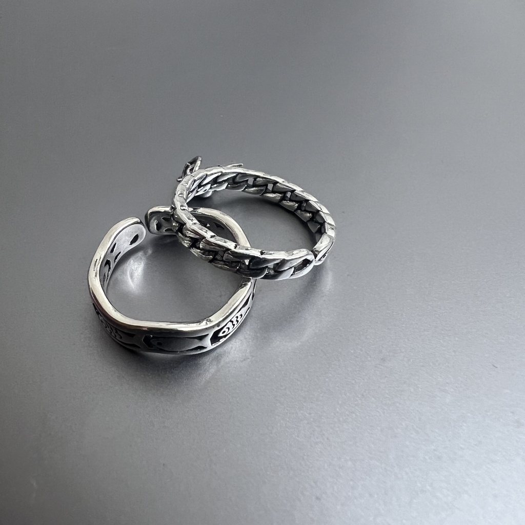 お魚さん行列リング シルバーリング フリーサイズ【SV925】