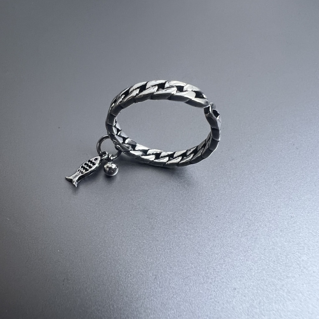 お魚さんとお散歩リング シルバーリング フリーサイズ【SV925】