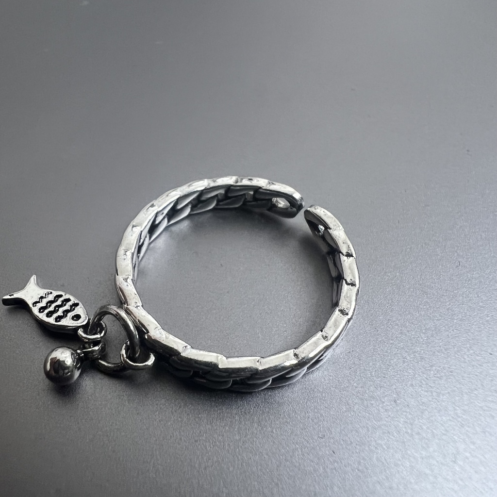 お魚さんとお散歩リング シルバーリング フリーサイズ【SV925】