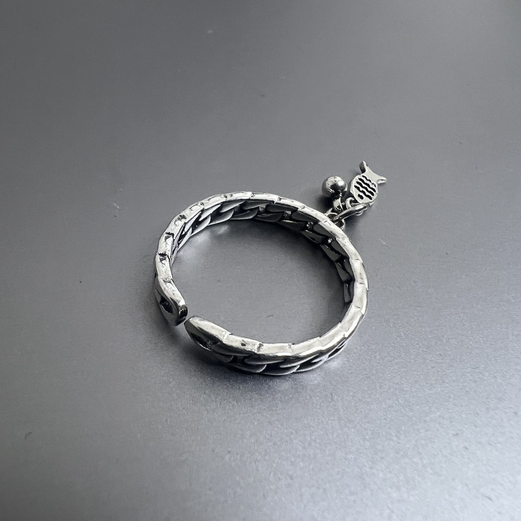 お魚さんとお散歩リング シルバーリング フリーサイズ【SV925】