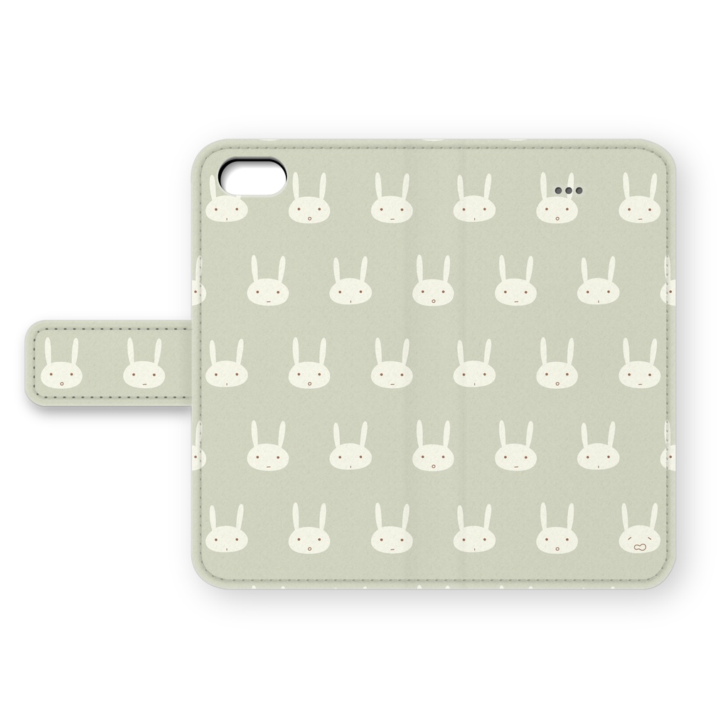 うさぎのiPhoneカバー(グレー)