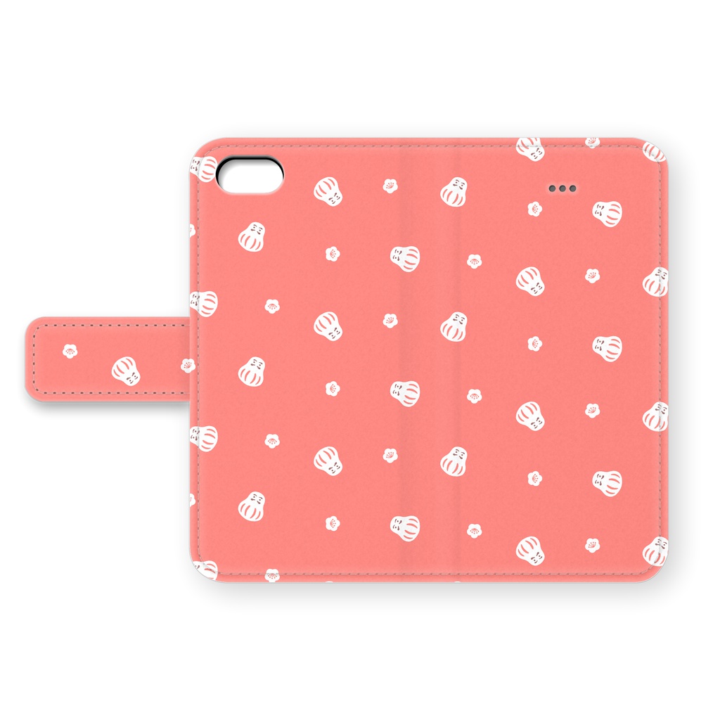 だるまのiPhoneカバー(赤地に白)