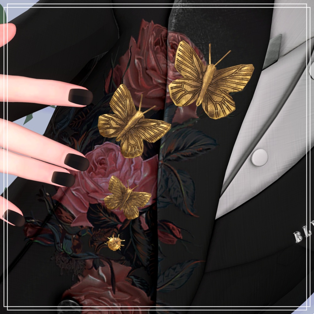 【VRC想定】昆虫ブローチセット✦Insect Brooch Set