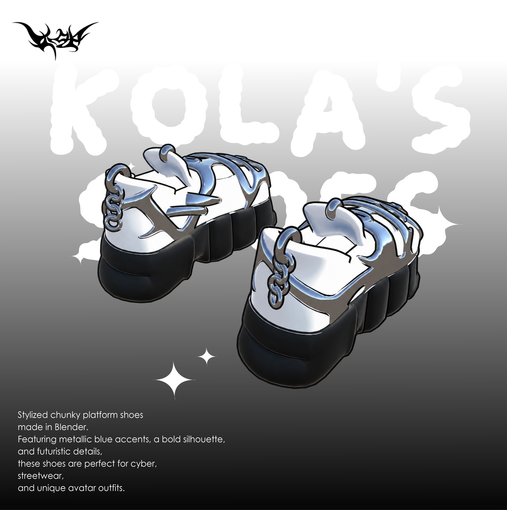 【3Dモデル】KOLA'S Cyber Chunky Shoes|厚底シューズ