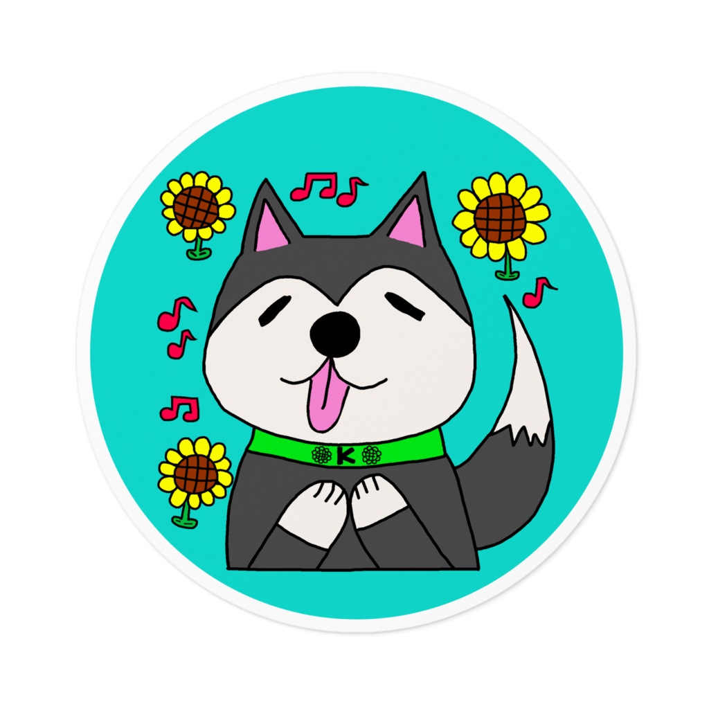 くっくん　ターコイズブルーステッカー