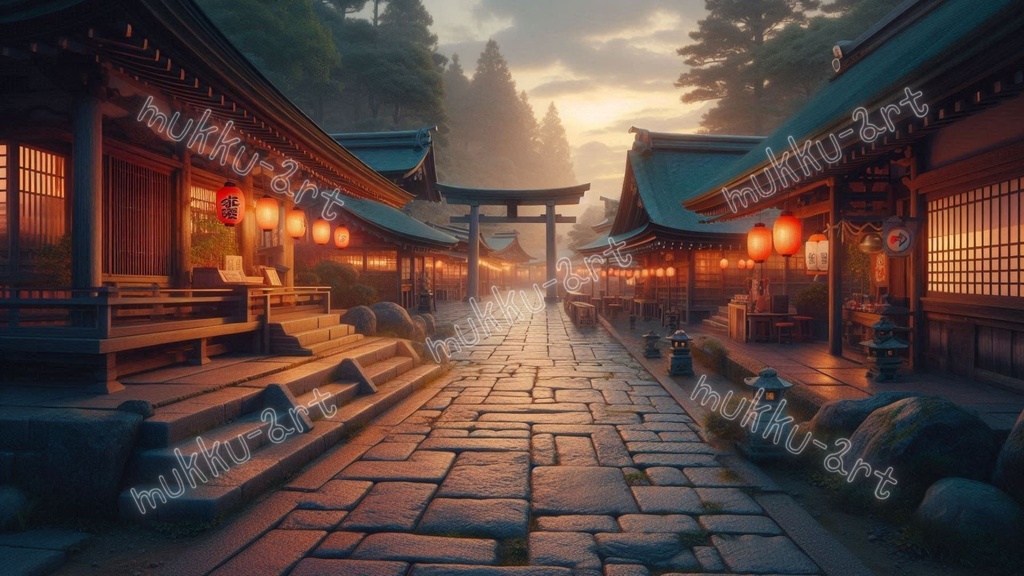 和風ファンタジー神社背景素材集 Vol.1【VTuber・配信・TRPG向け/全7種】