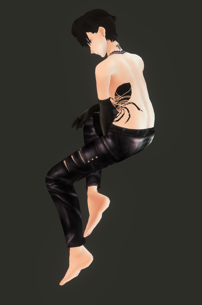 【VRoid正式版】レザーパンツ&フェチテクスチャセット【試着有】